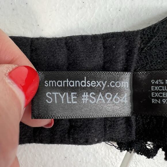 Smart And Sexy 42DD Bra Signature Lace Unlined Underwire In Black SA964 - Picture 13 of 16